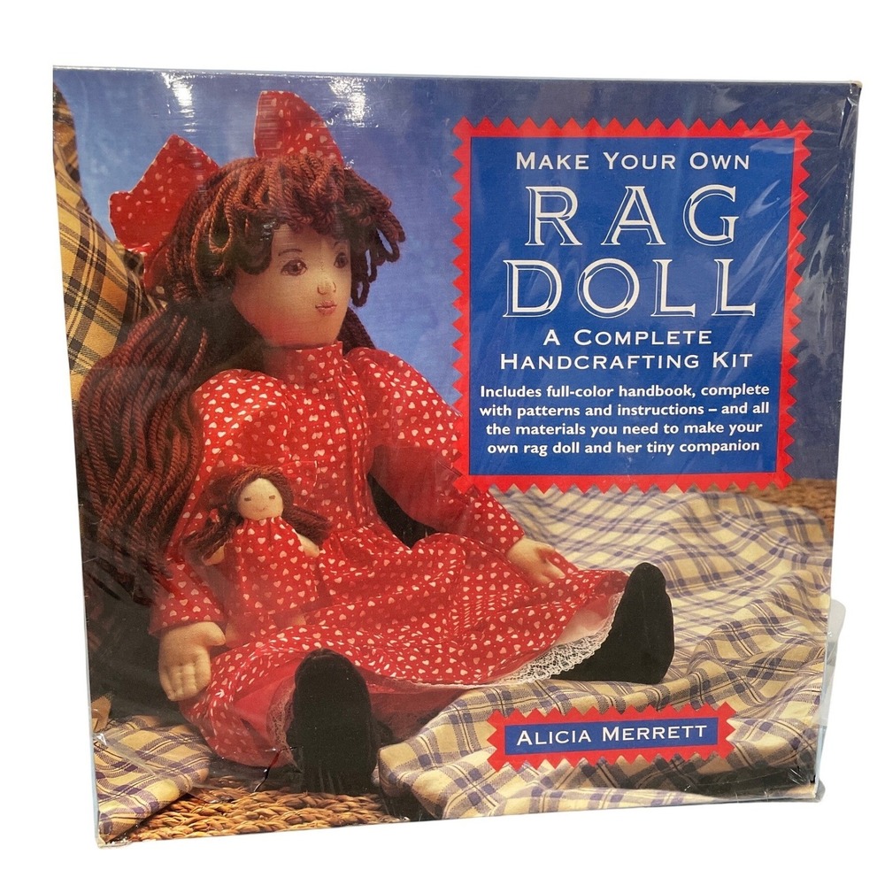 Vintage‎ Running Press Rag Doll Sewing Handcrafting Kit Dollmaking New Sealed